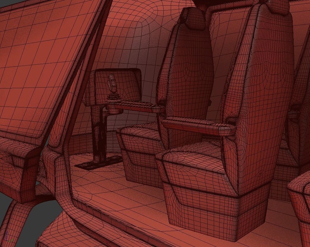 Hydrogen powered Air Bus with Interior 3D model_28