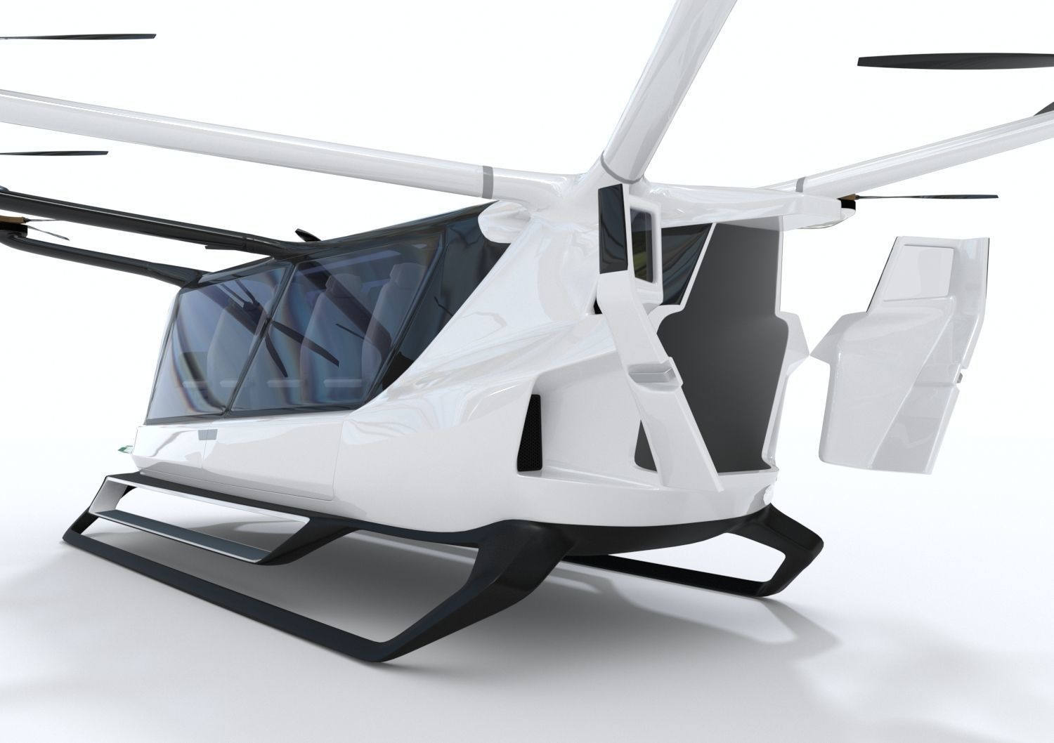 Hydrogen powered Air Bus with Interior 3D model_10