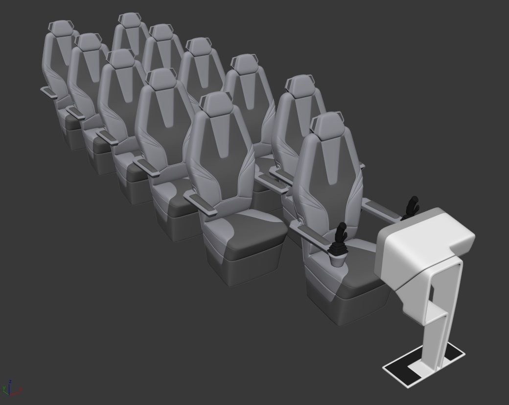 Hydrogen powered Air Bus with Interior 3D model_31