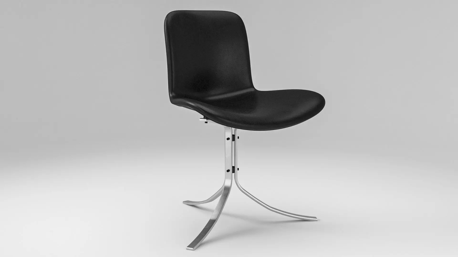 Fritz Hansen PK-9 Tulip chair Low-poly 3D model