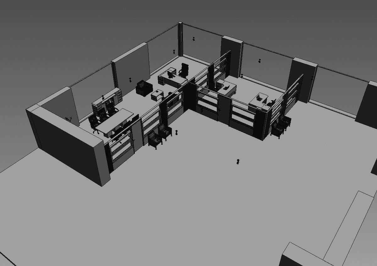 office interior partition pr2-722 3D model_13