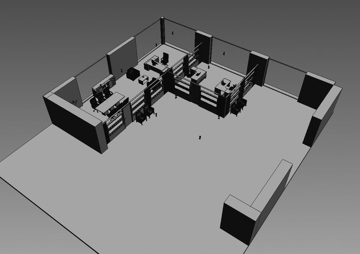 office interior partition pr2-722 3D model_8