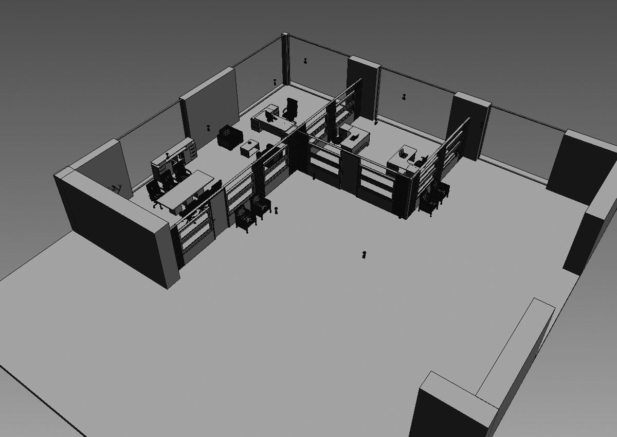 office interior partition pr2-722 3D model_11