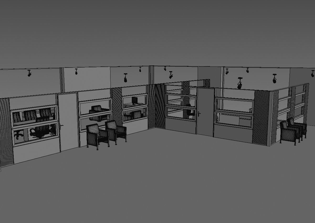 office interior partition pr2-722 3D model_36