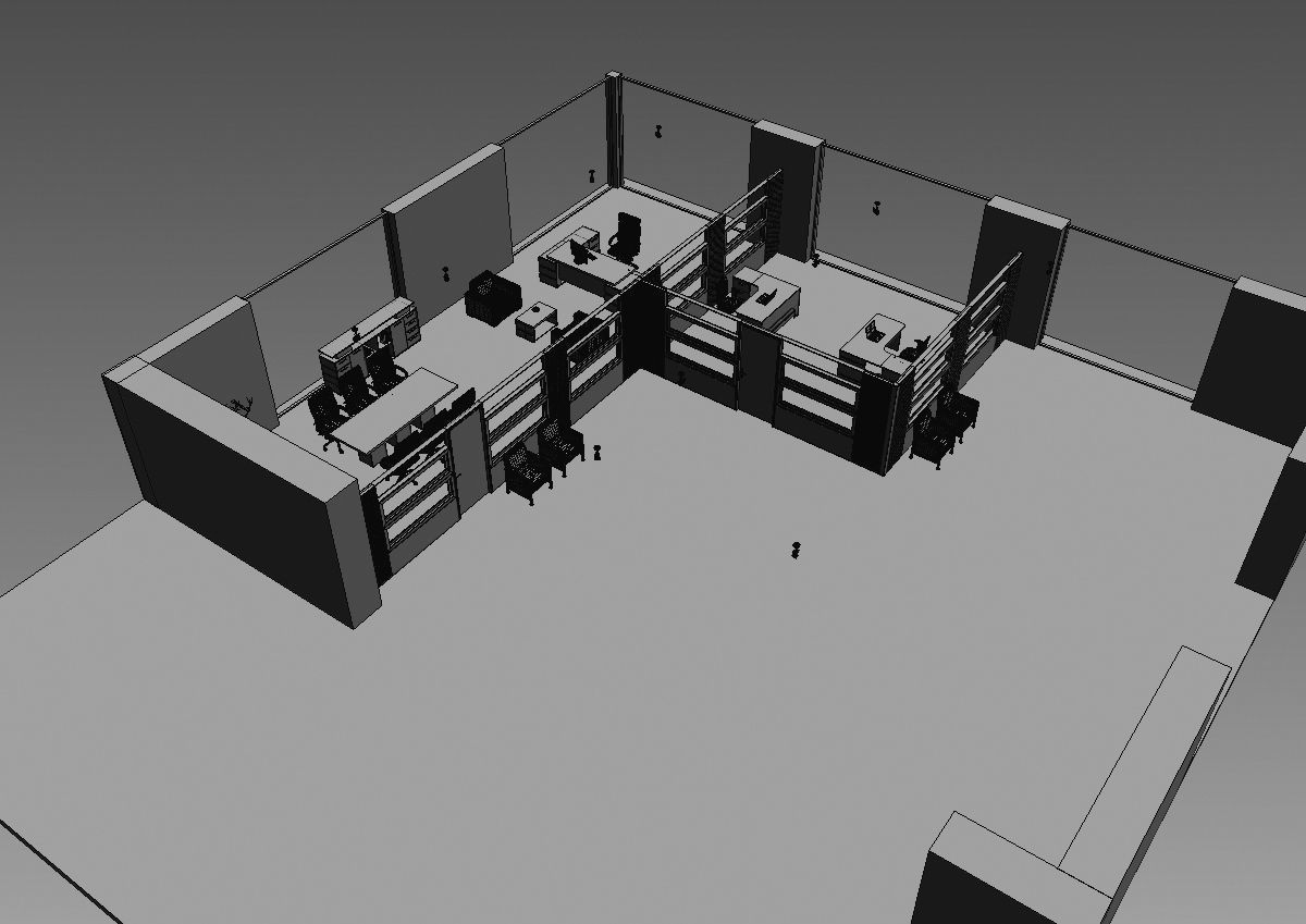 office interior partition pr2-722 3D model_12