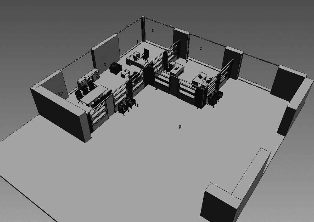 office interior partition pr2-722 3D model_10