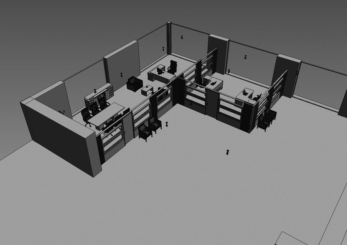 office interior partition pr2-722 3D model_14