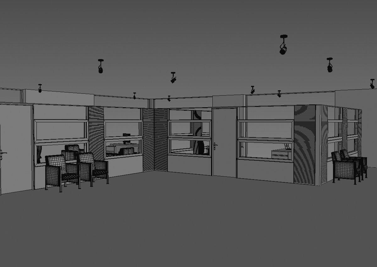 office interior partition pr2-722 3D model_42