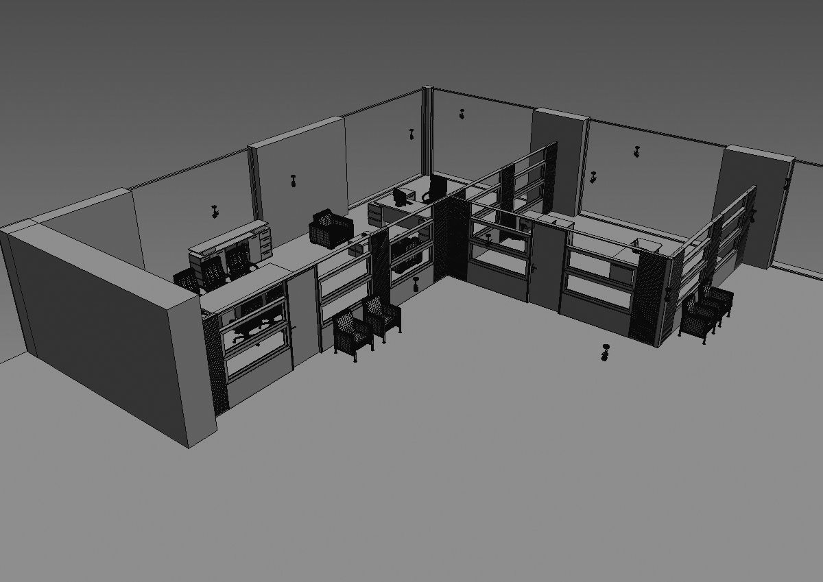 office interior partition pr2-722 3D model_20