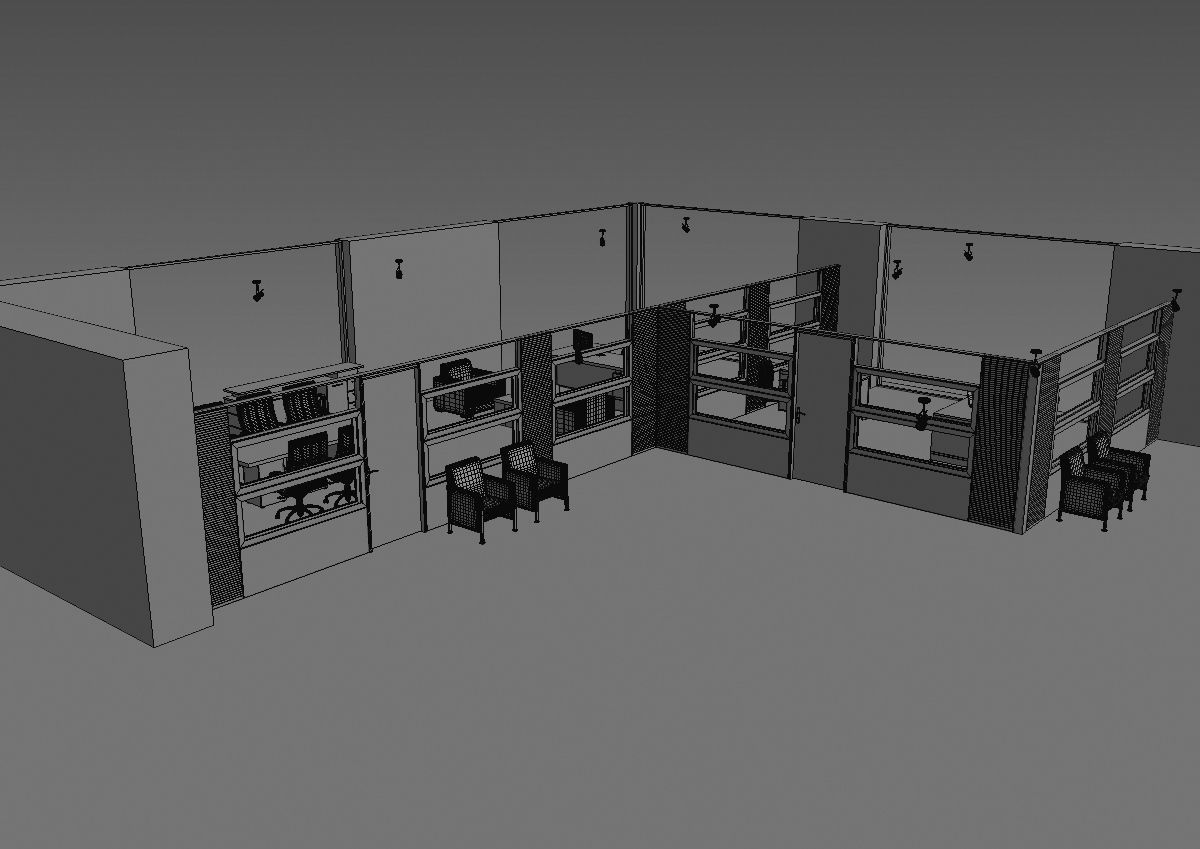 office interior partition pr2-722 3D model_29