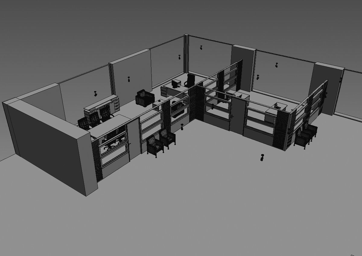 office interior partition pr2-722 3D model_19
