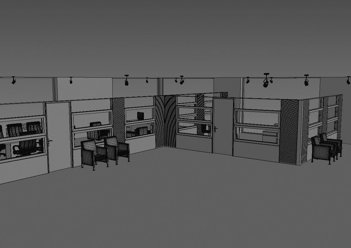 office interior partition pr2-722 3D model_38