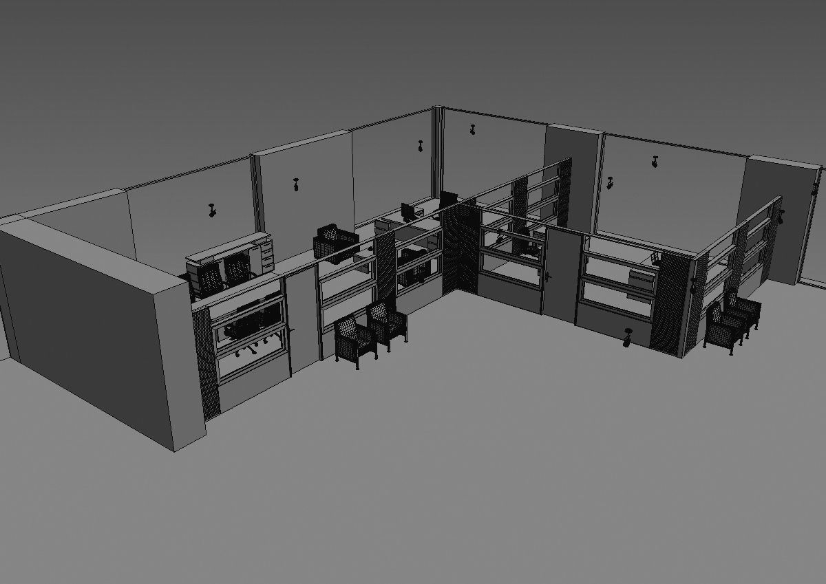 office interior partition pr2-722 3D model_22