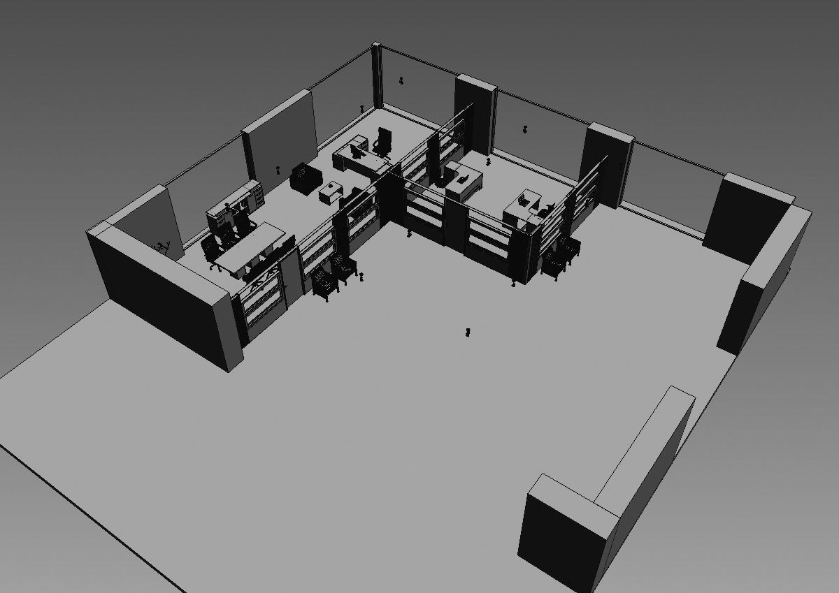 office interior partition pr2-722 3D model_9