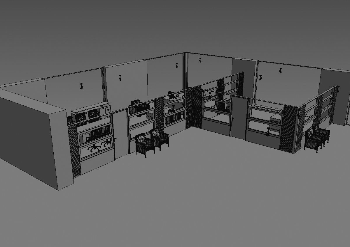 office interior partition pr2-722 3D model_26