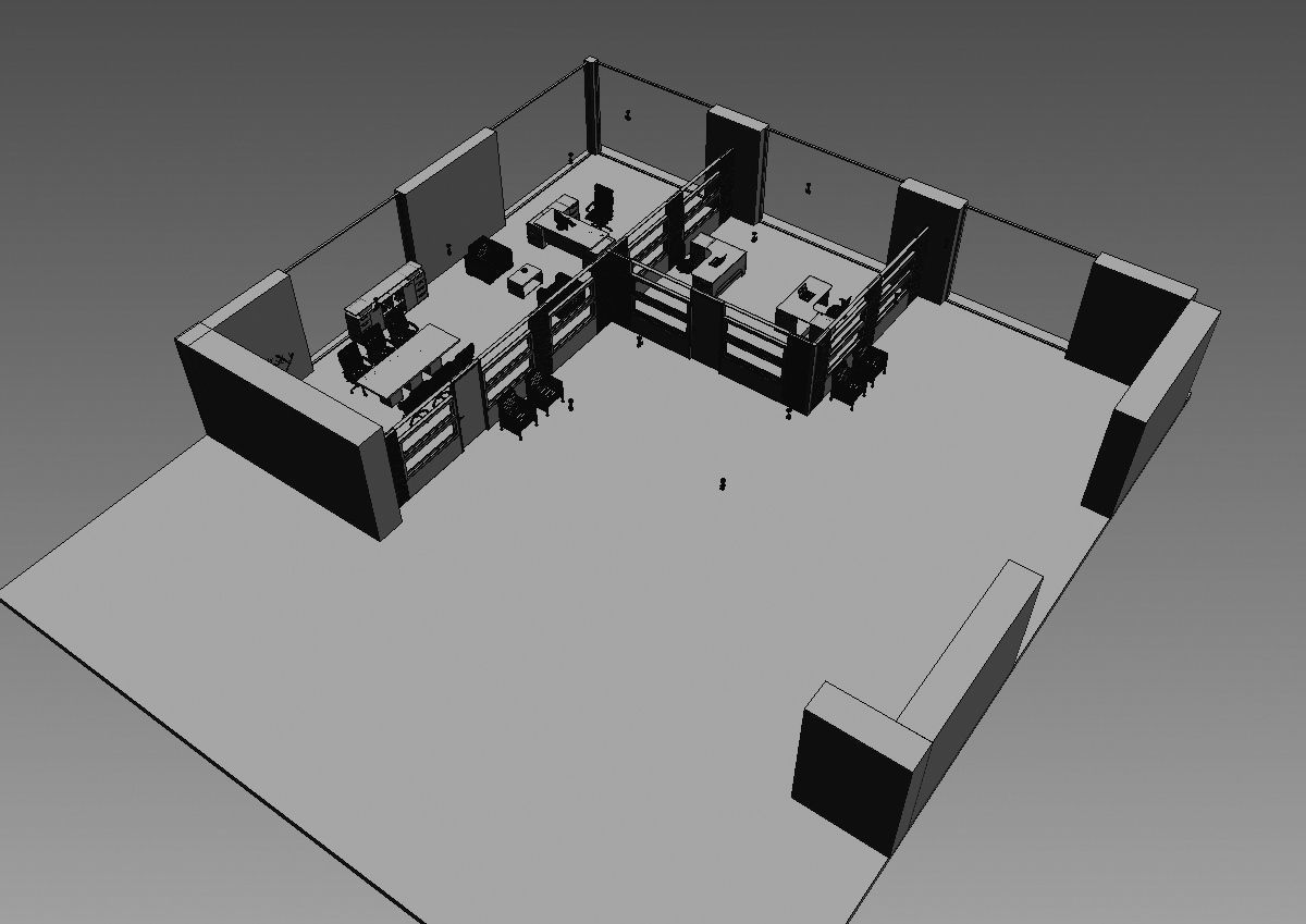office interior partition pr2-722 3D model_7
