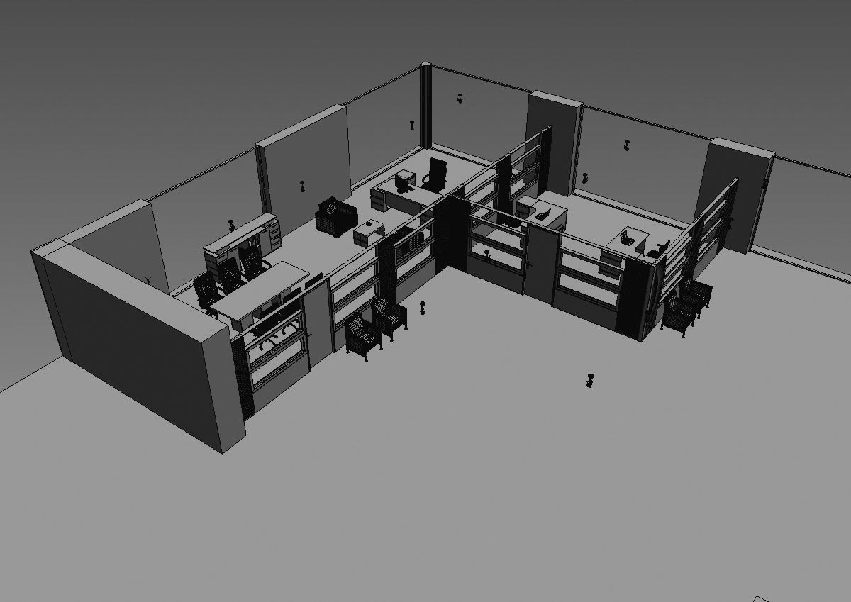 office interior partition pr2-722 3D model_16