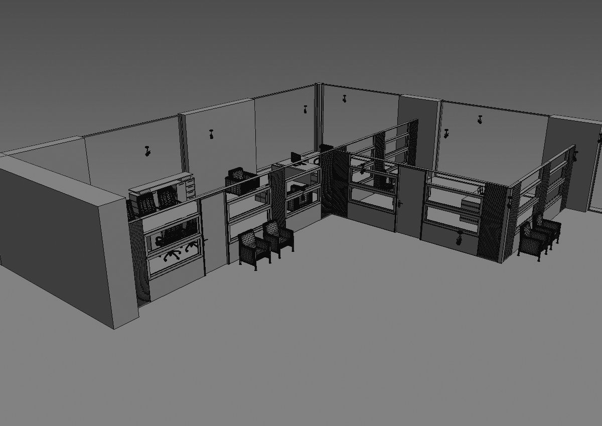 office interior partition pr2-722 3D model_24