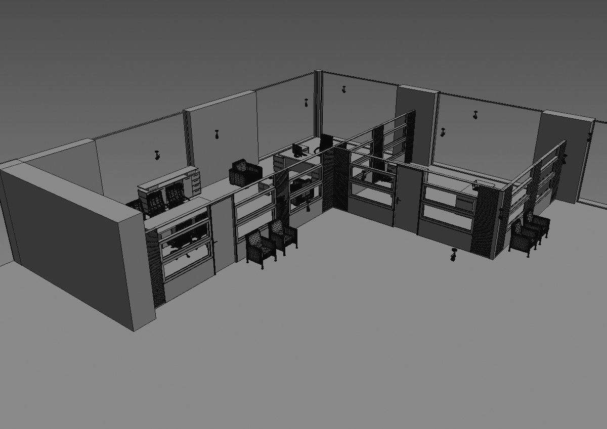 office interior partition pr2-722 3D model_21