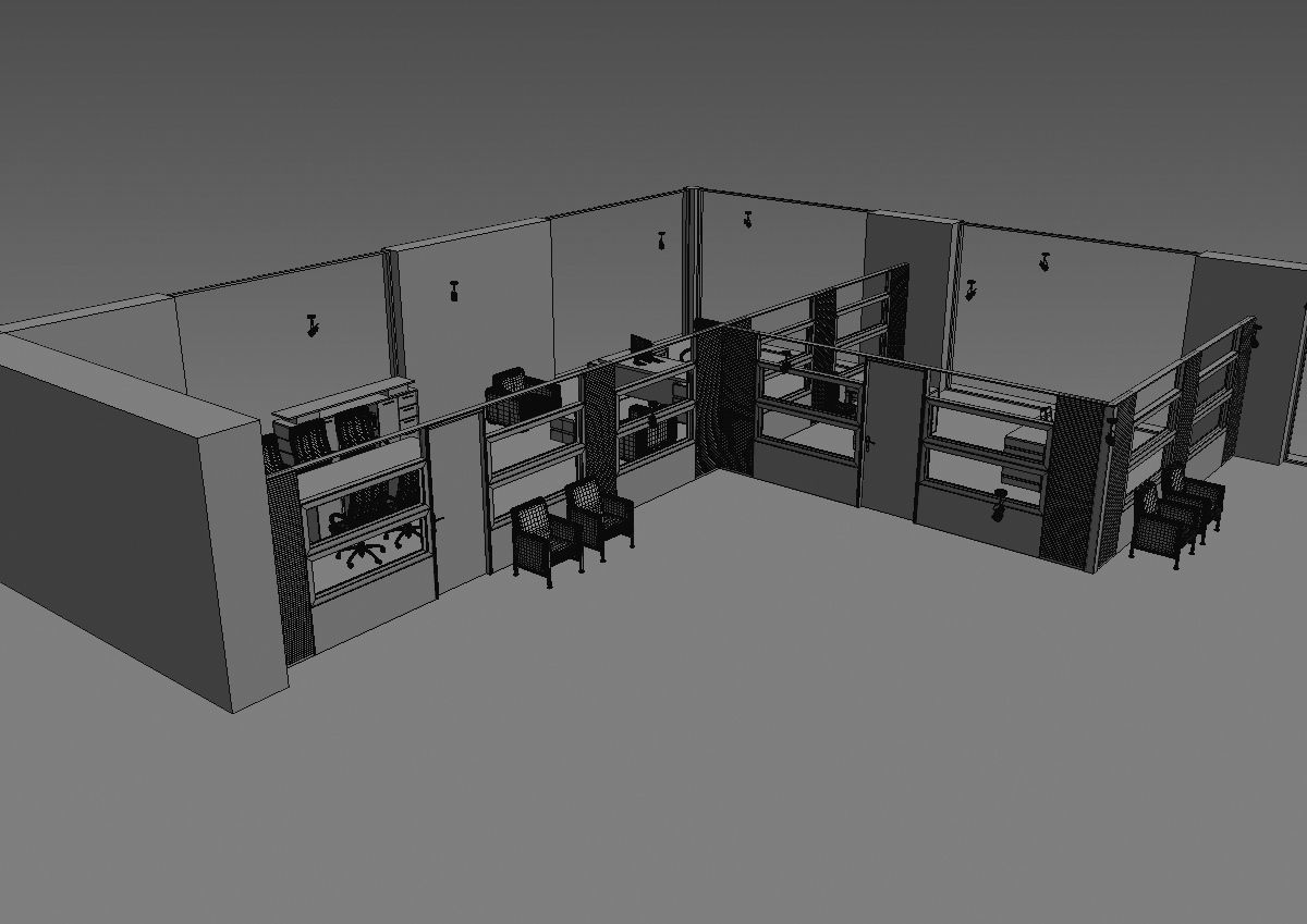 office interior partition pr2-722 3D model_25