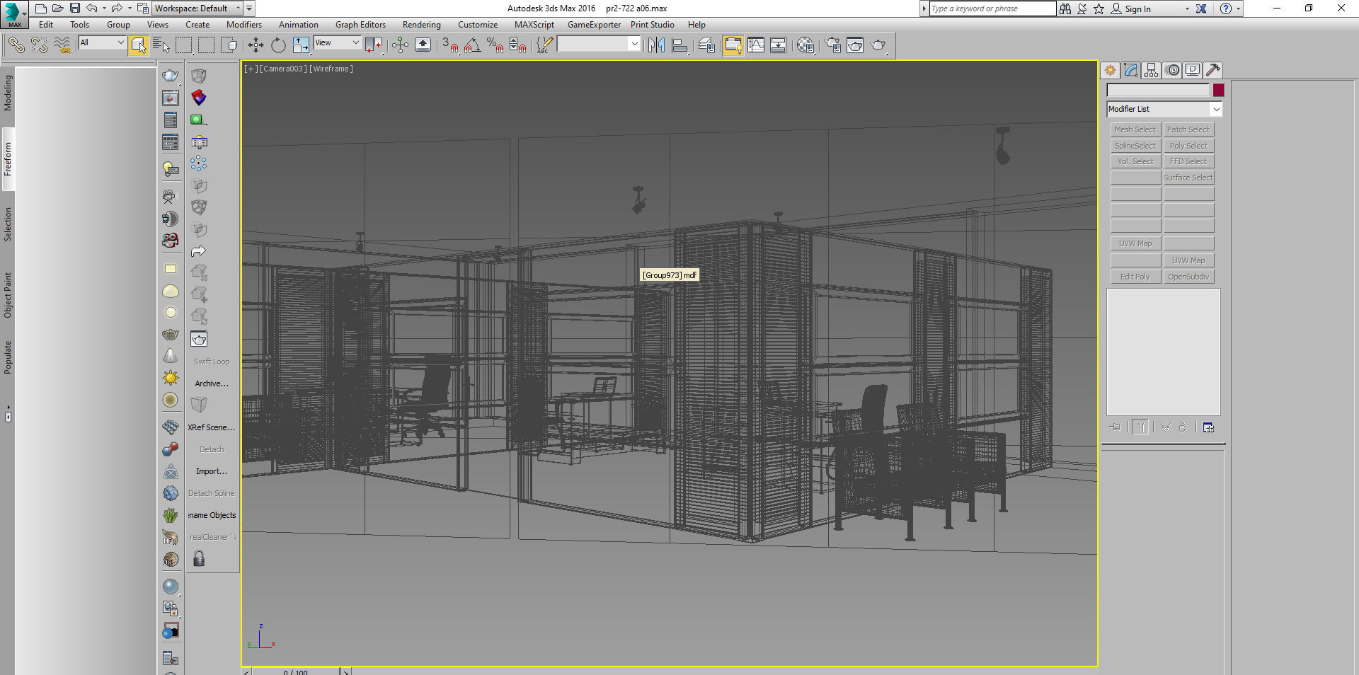 office interior partition pr2-722 3D model_46