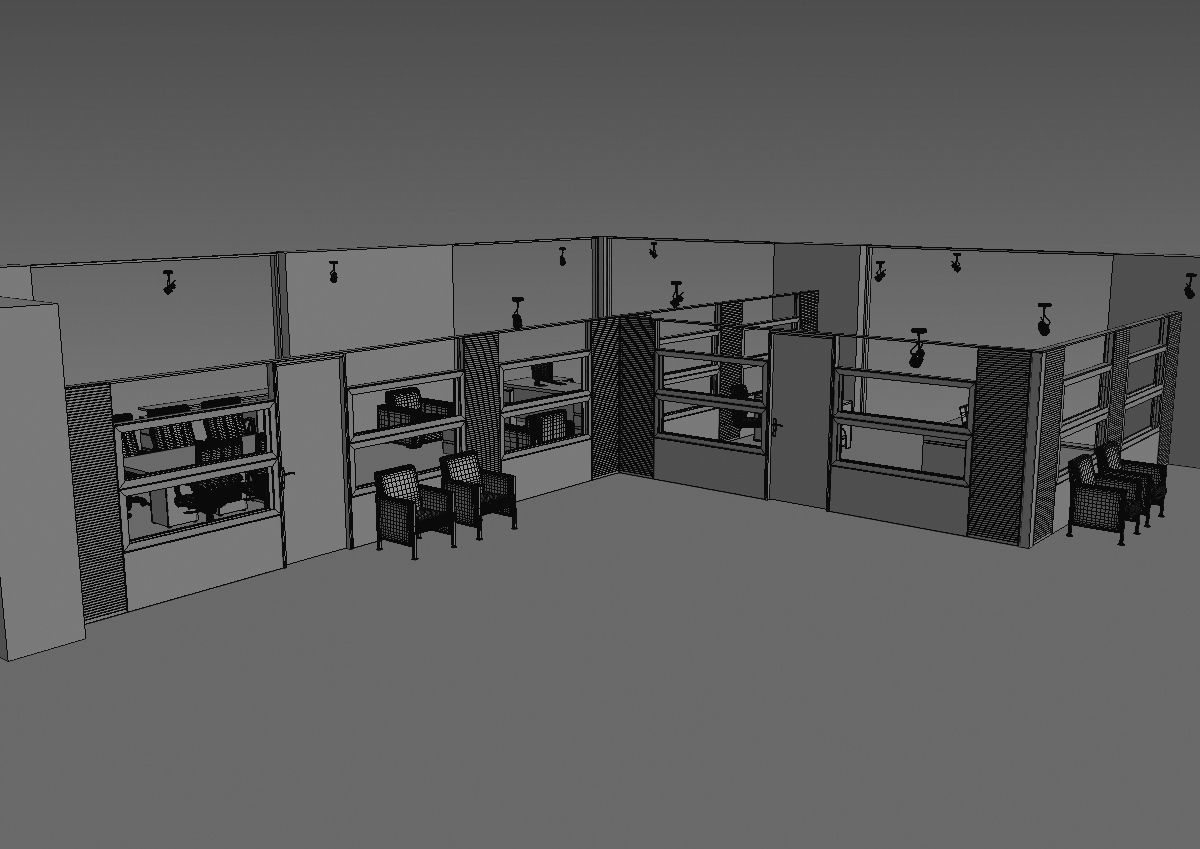 office interior partition pr2-722 3D model_34