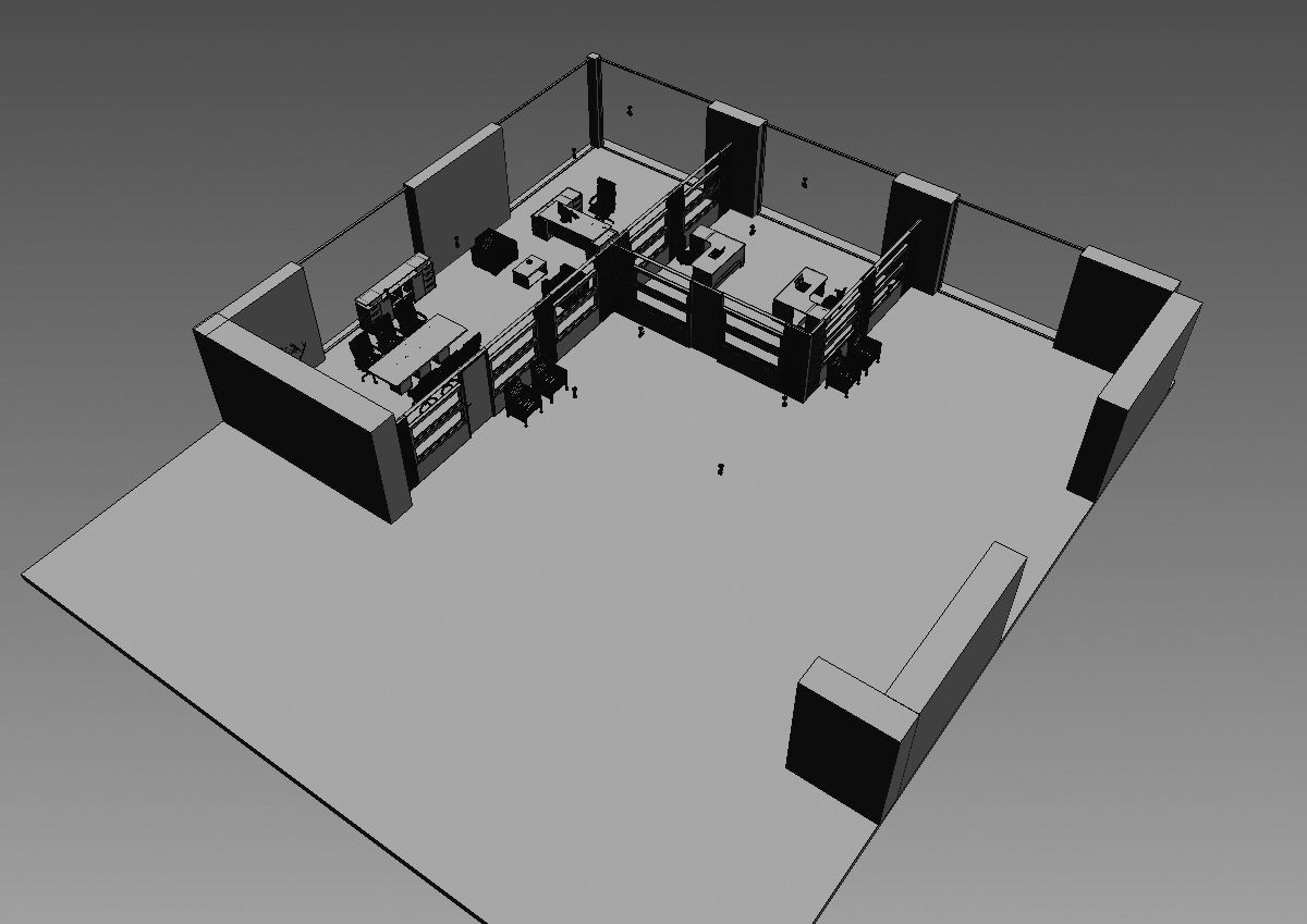 office interior partition pr2-722 3D model_6