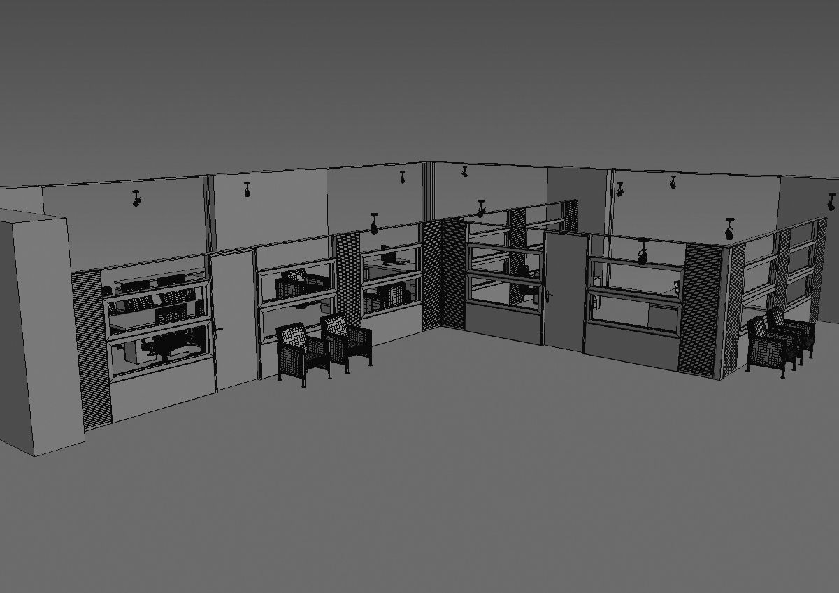 office interior partition pr2-722 3D model_33