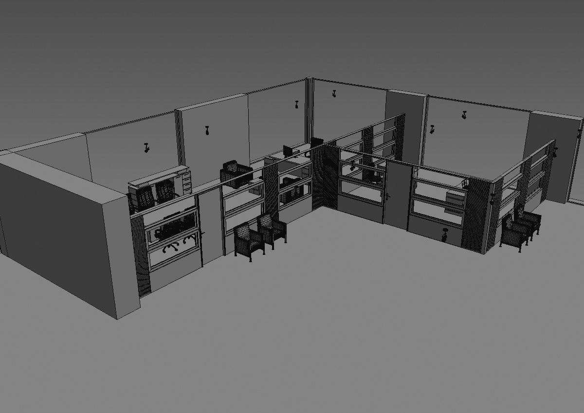 office interior partition pr2-722 3D model_23