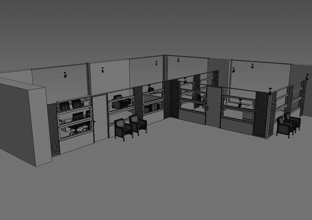 office interior partition pr2-722 3D model_30