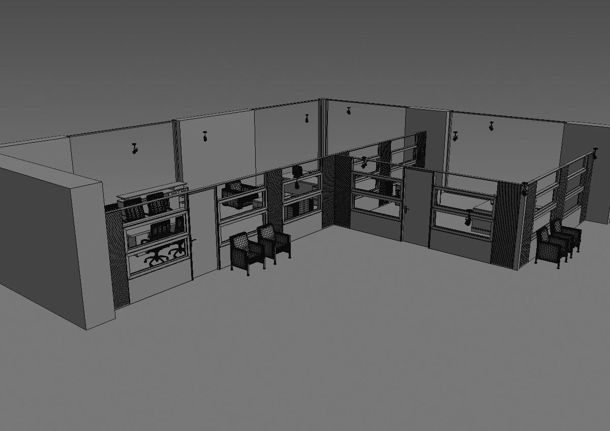 office interior partition pr2-722 3D model_28