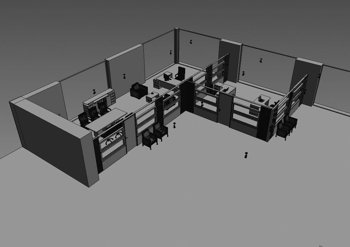 office interior partition pr2-722 3D model_17