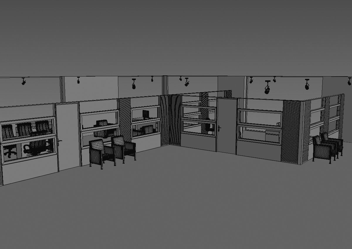 office interior partition pr2-722 3D model_37