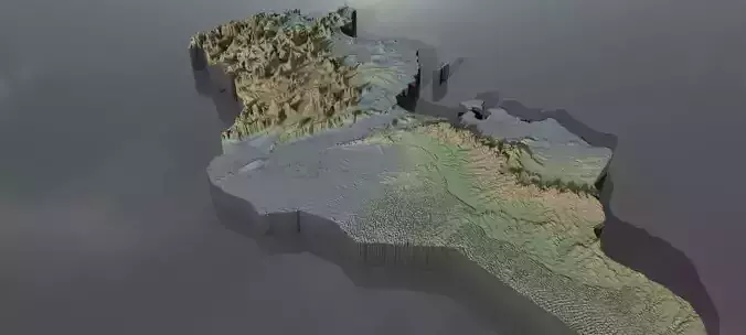 Collection of heightmaps and geometry for Tunisia Texture
