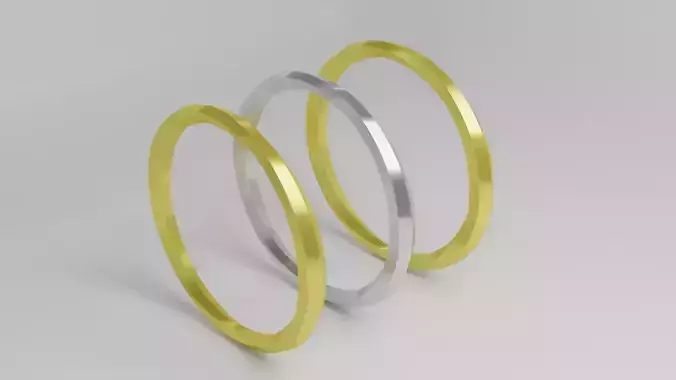 Twisted ring 02 - EU Size 58 60 62