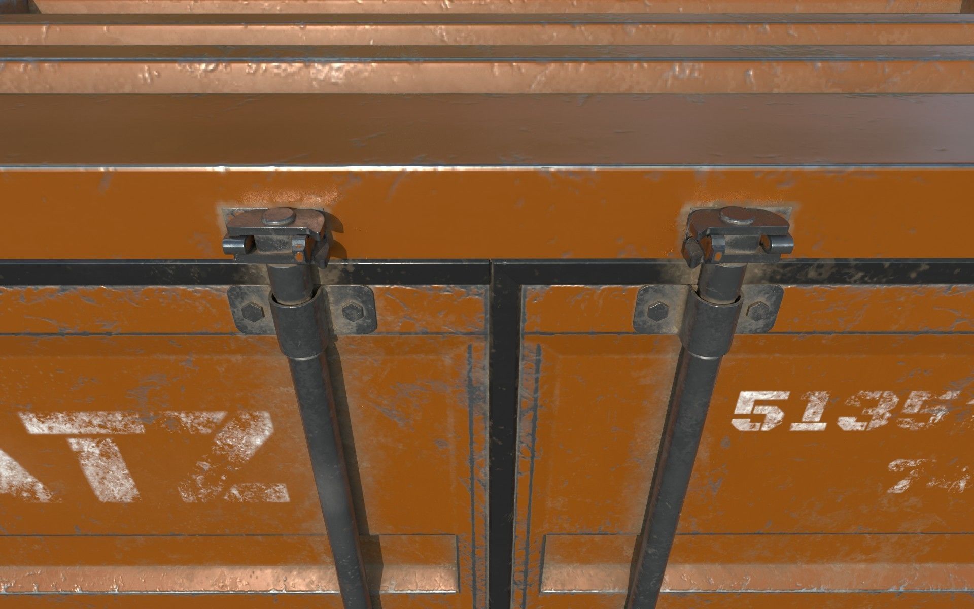 Oranges Shipping Container PBR  Low-Poly Game Ready 3D Model Low-poly 3D model_16