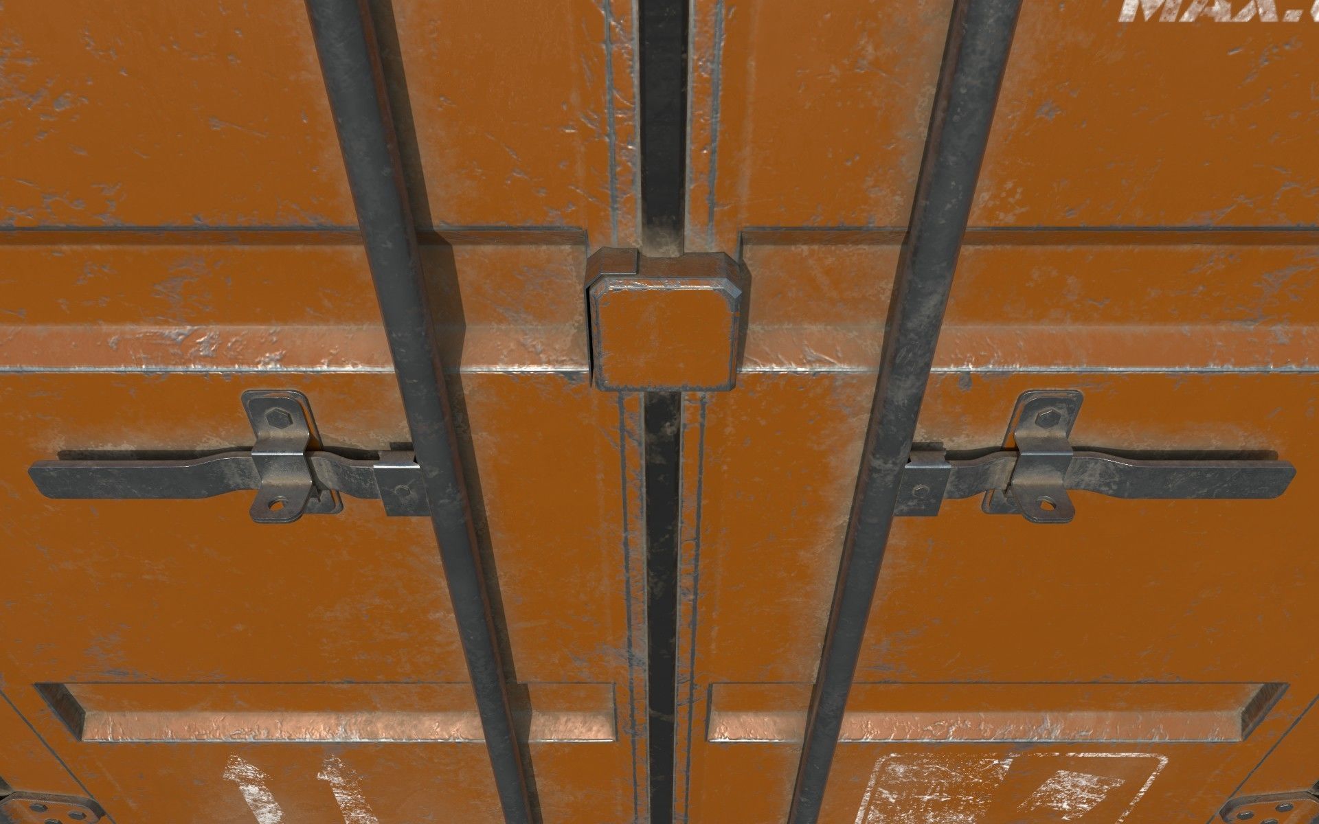 Oranges Shipping Container PBR  Low-Poly Game Ready 3D Model Low-poly 3D model_17