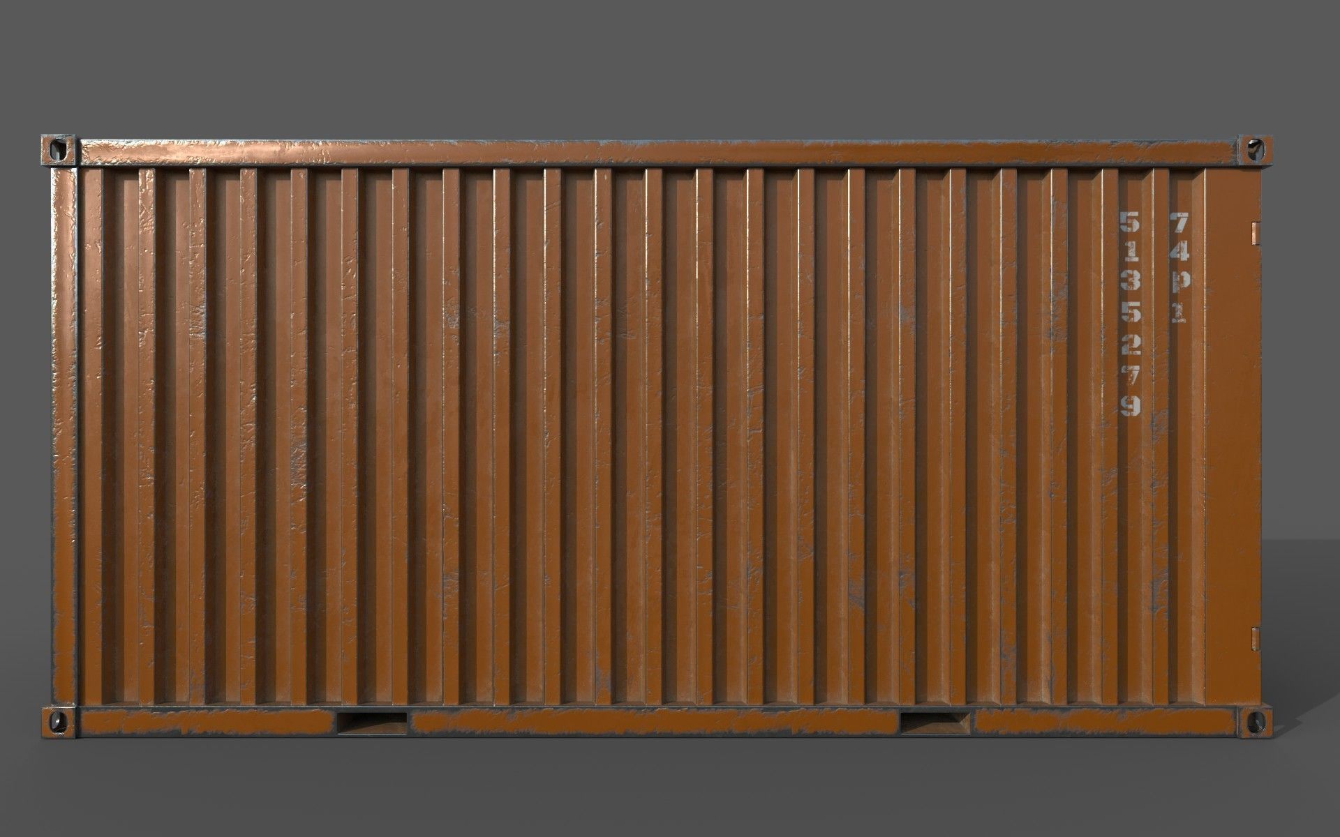 Oranges Shipping Container PBR  Low-Poly Game Ready 3D Model Low-poly 3D model_4