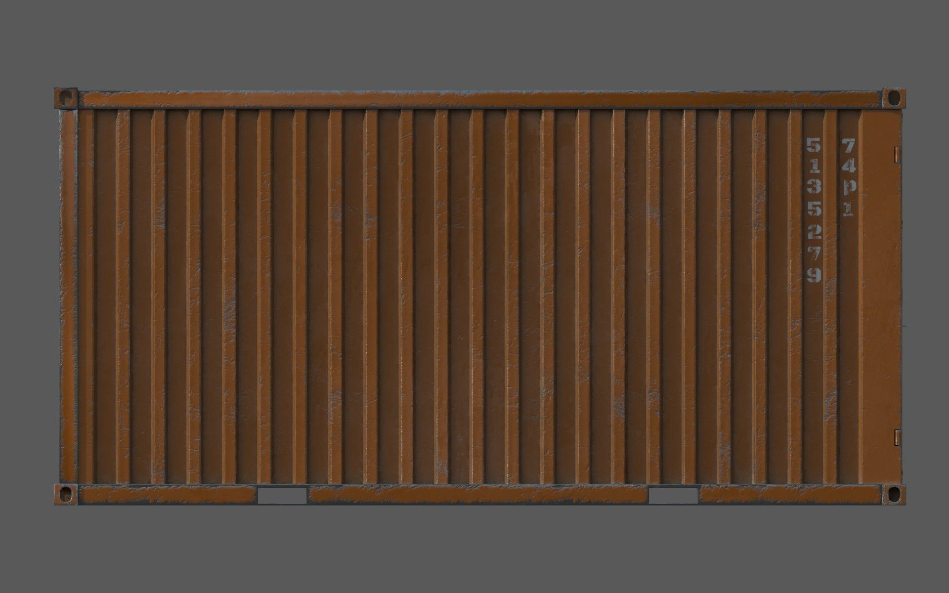 Oranges Shipping Container PBR  Low-Poly Game Ready 3D Model Low-poly 3D model_10