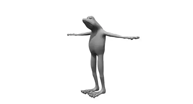 frog cartoon 3d model