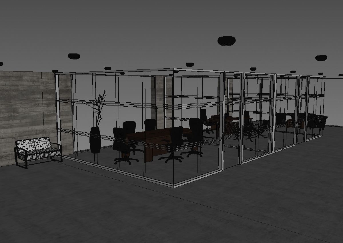 office interior partition pr2-922 a04 3D model_15