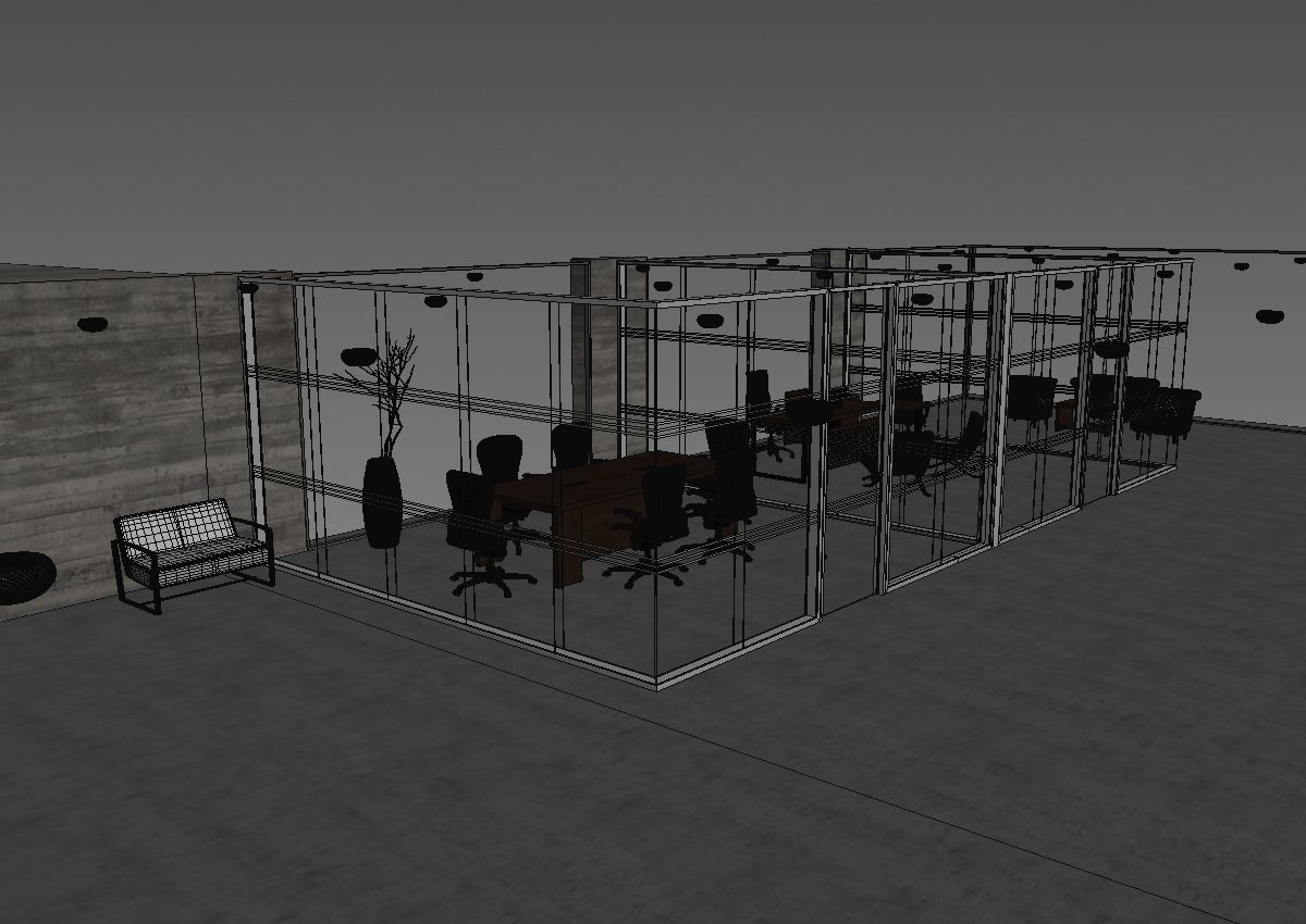 office interior partition pr2-922 a04 3D model_24