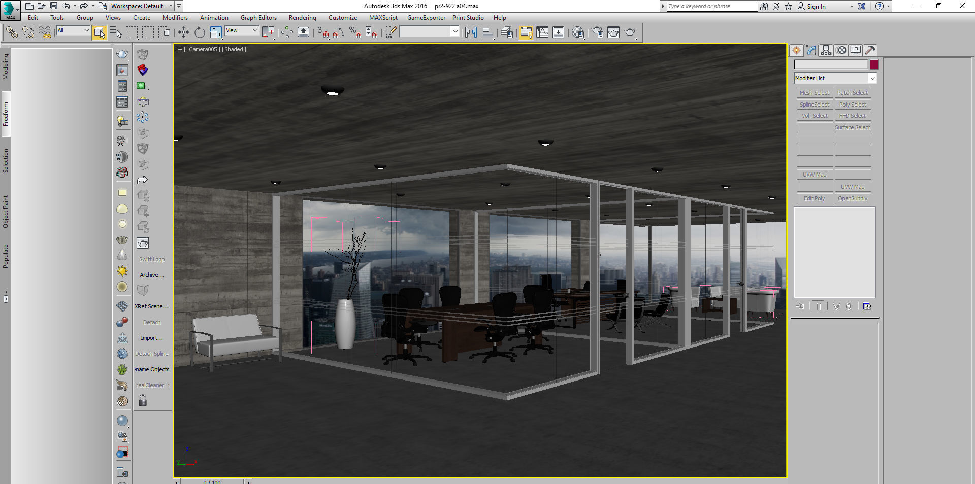 office interior partition pr2-922 a04 3D model_2