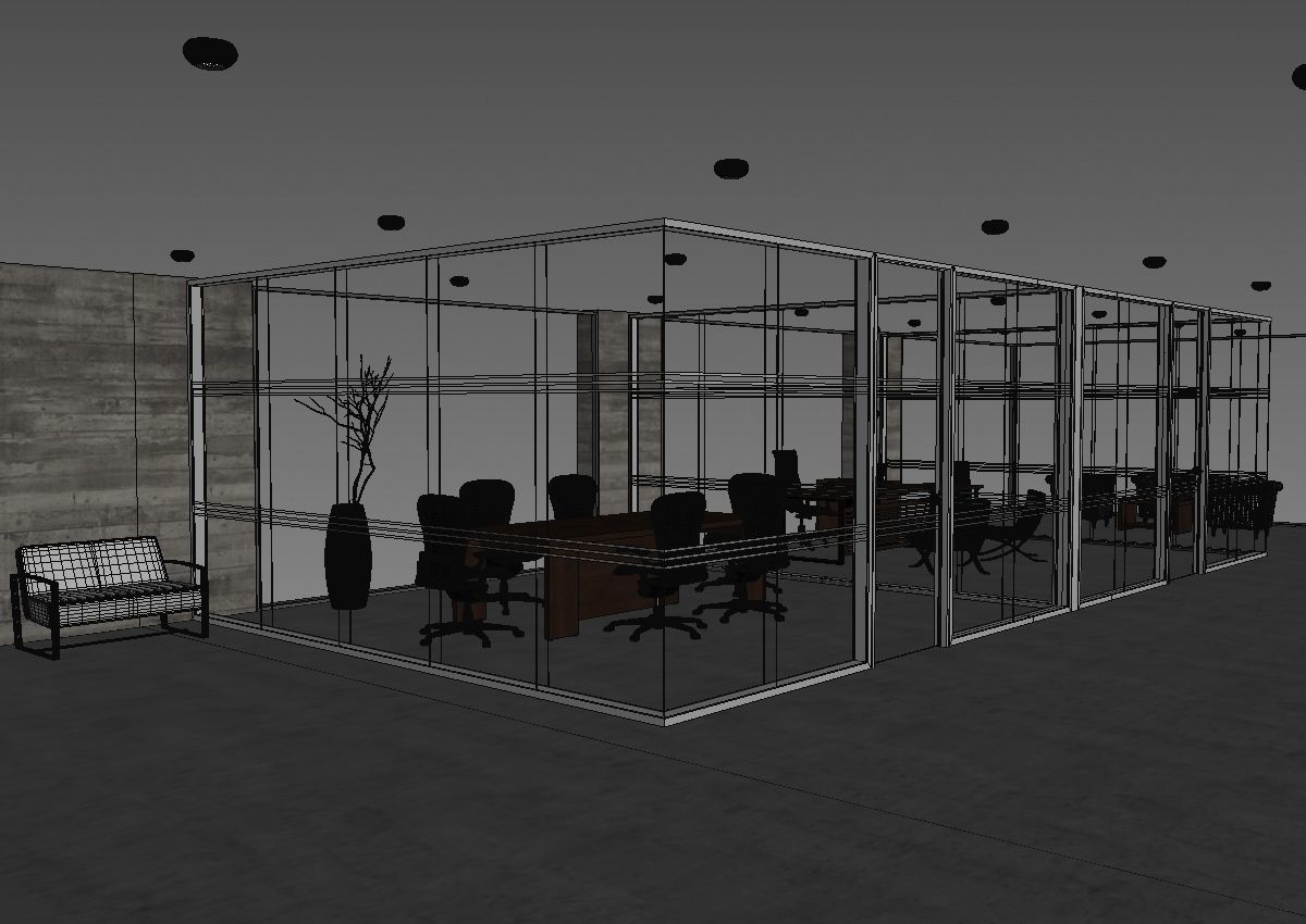 office interior partition pr2-922 a04 3D model_33