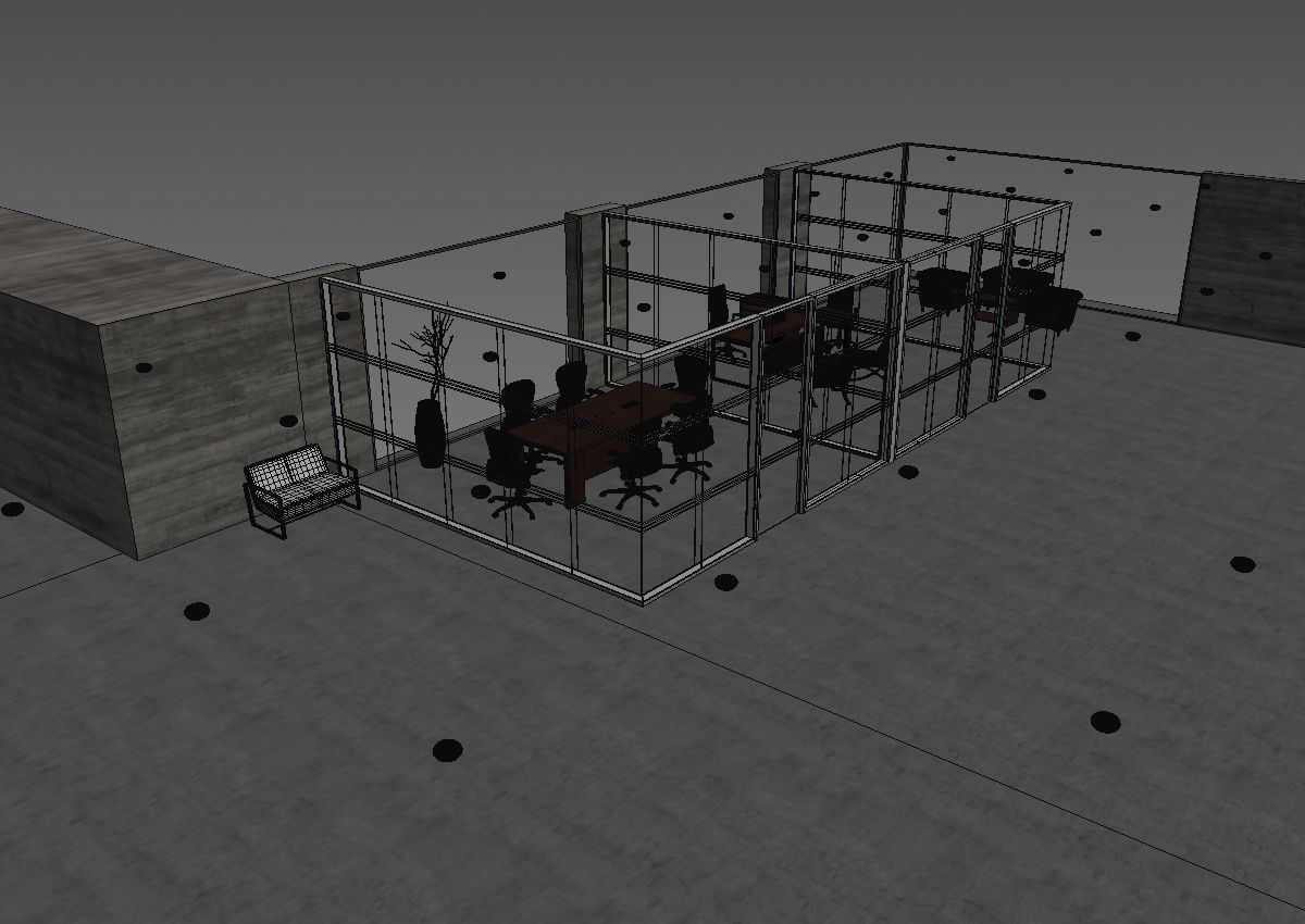 office interior partition pr2-922 a04 3D model_34