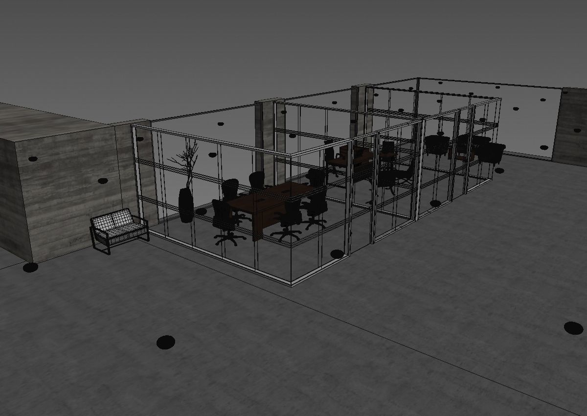 office interior partition pr2-922 a04 3D model_16