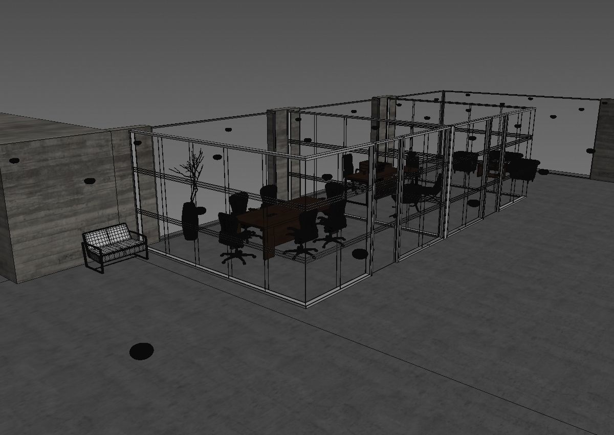 office interior partition pr2-922 a04 3D model_38