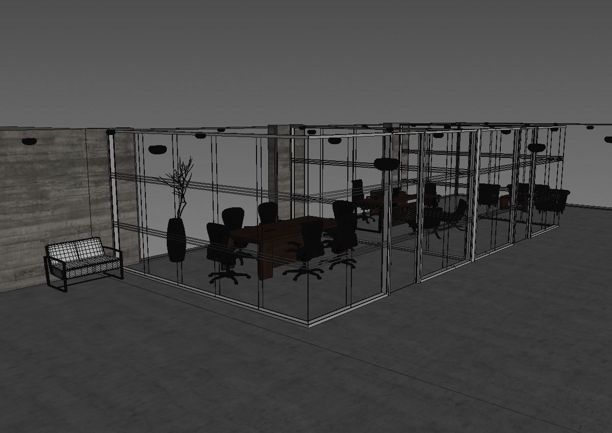 office interior partition pr2-922 a04 3D model_36