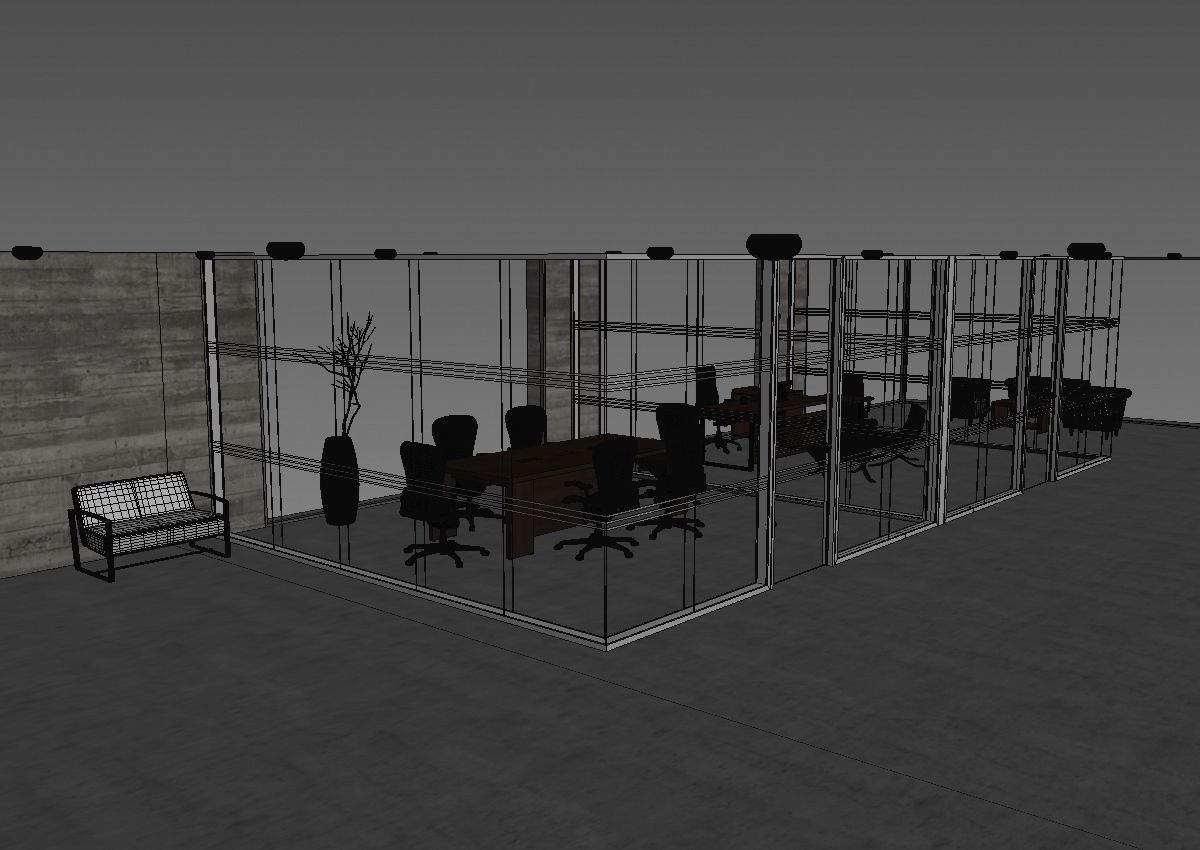 office interior partition pr2-922 a04 3D model_30