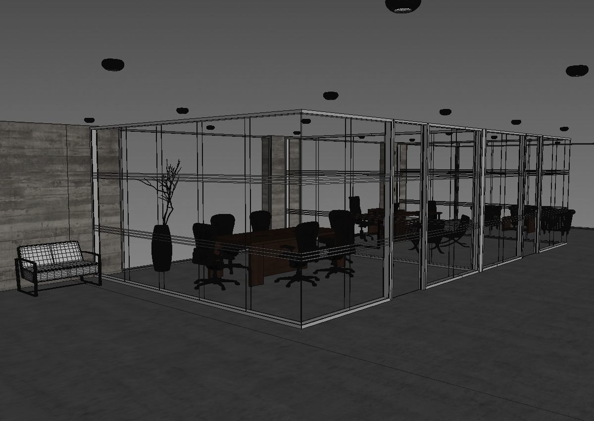 office interior partition pr2-922 a04 3D model_31
